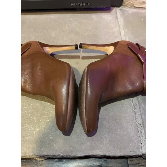 WHITE HOUSE BLACK MARKET "Tallon" Bootie Brown, Sz 7 EUC - Picture 5 of 9